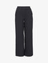 Pantalon droit à taille élastiquée - Noir - 4