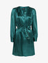 Robe droite satinée - Vert - 1