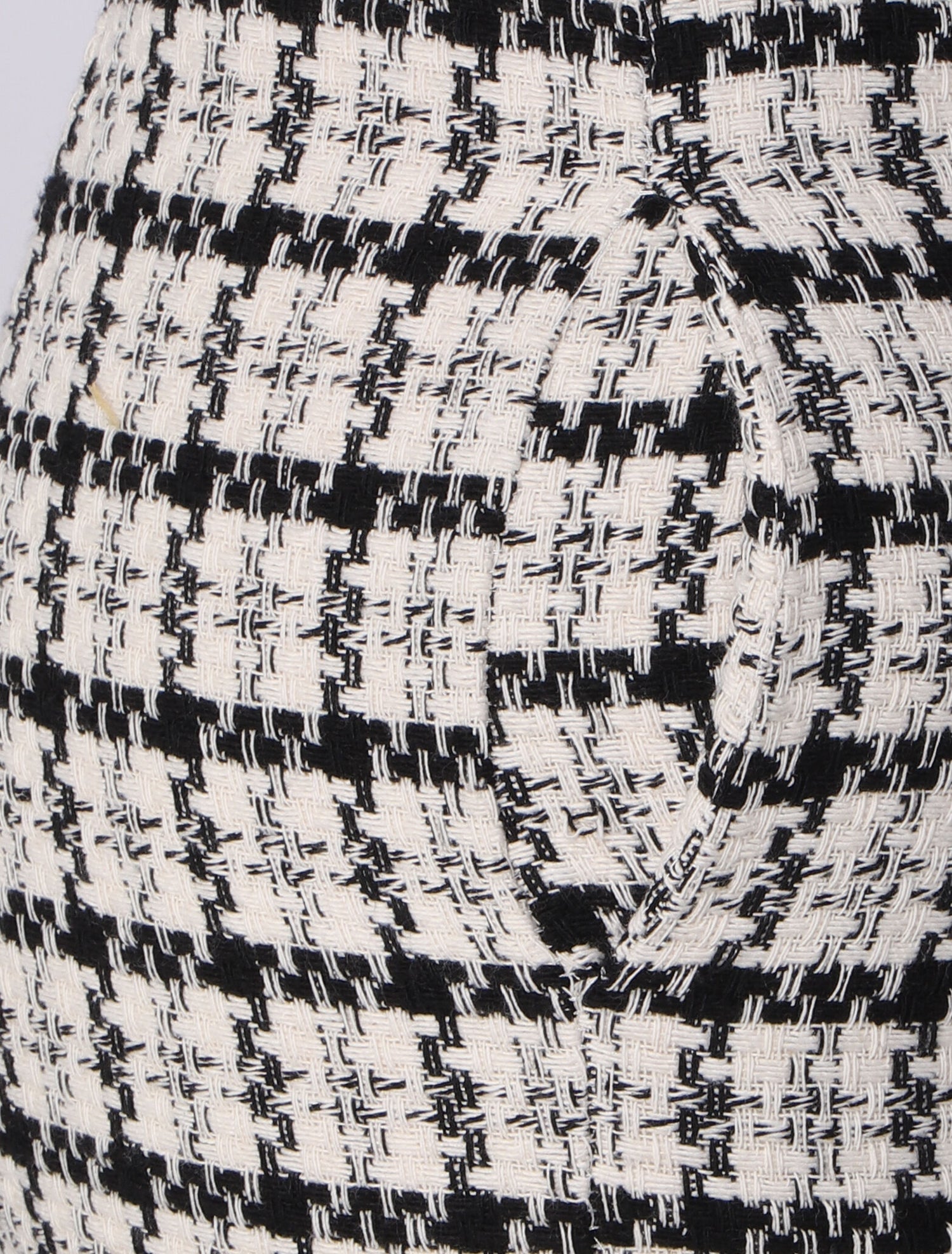 Mini short taille haute en tweed - Noir - 4