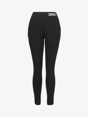 Pantalon 7/8 classique à chaîne stylisée - Noir - 1