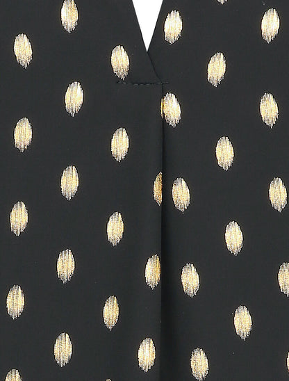 Blouse irisée à col stylisé - Noir - 3