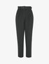Pantalon carotte à ceinture à boucle carrée - Noir - 1