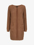 Gilet ouvert en maille crochet - Camel - 1