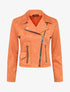 Veste unie courte en suédine - Orange - 3
