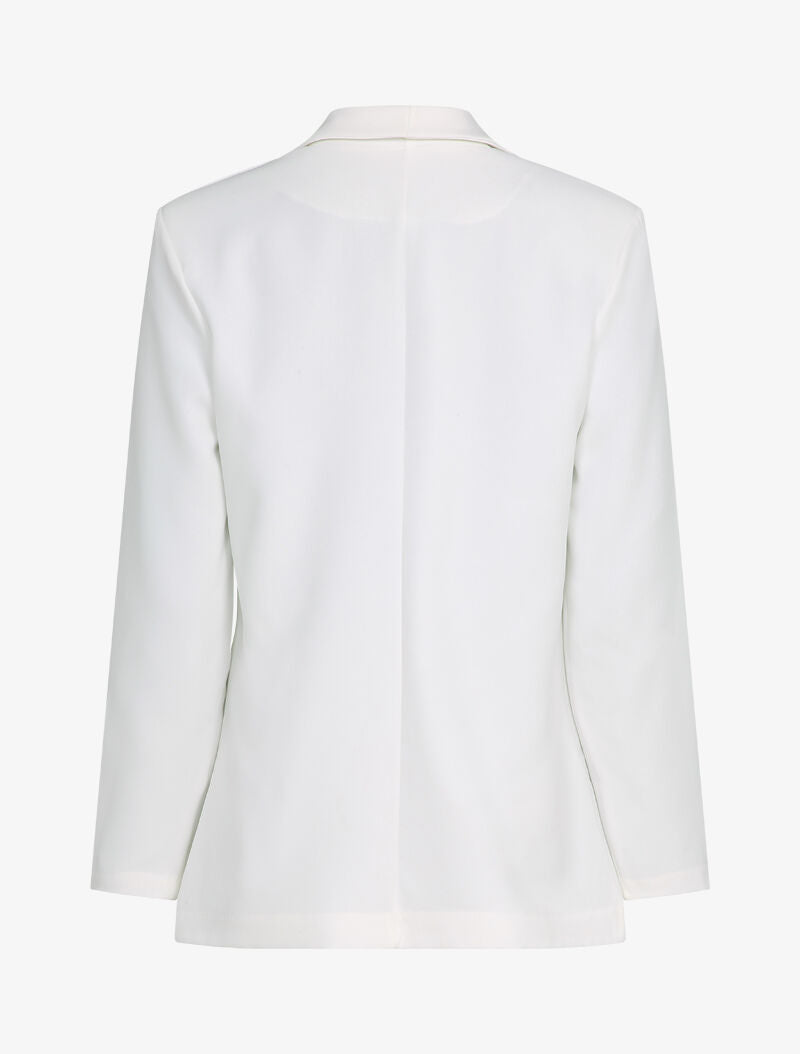 Blazer fluide à col tailleur - Blanc - 2