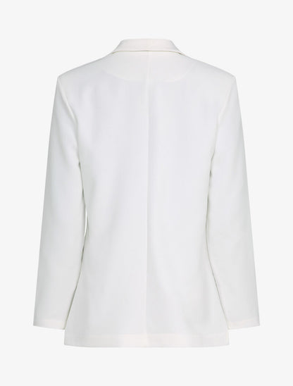 Blazer fluide à col tailleur - Blanc - 2