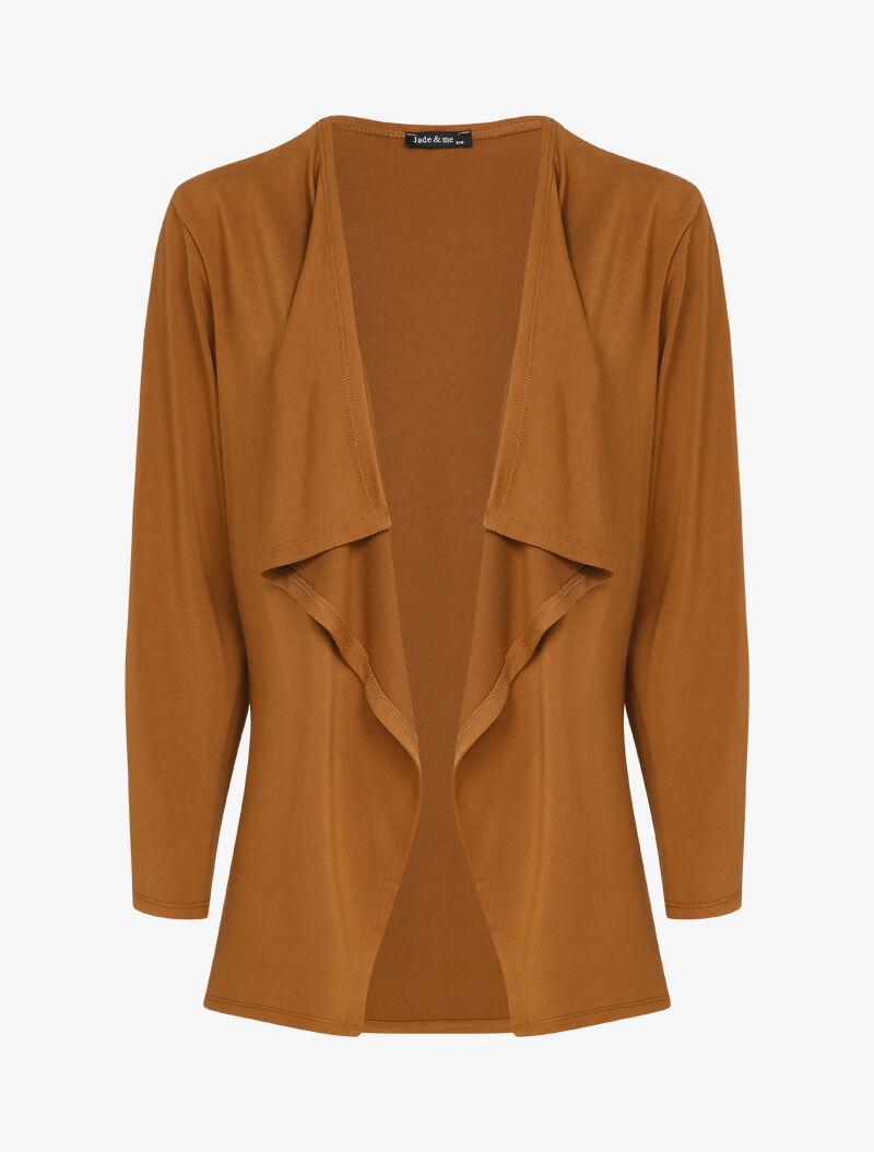 Gilet fluide à pans asymétriques - Camel - 1