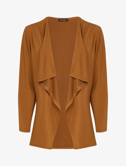 Gilet fluide à pans asymétriques - Camel - 1