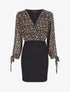 Robe fourreau à buste effet boule imprimé fleurs d&