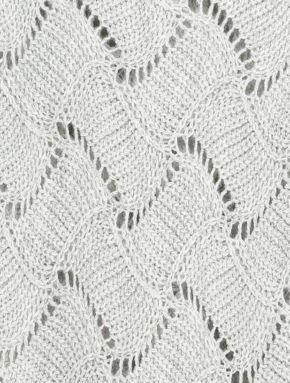 Pull en maille effet carreaux stylisés et col bateau - Gris clair - 3
