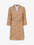 Robe patineuse à imprimé moucheté - Camel - 4