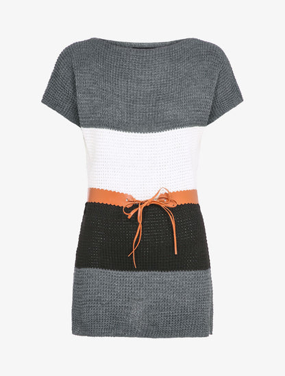 Pull long coupe patineuse - Gris foncé - 3