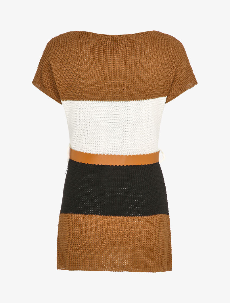 Pull long coupe patineuse - Camel - 2