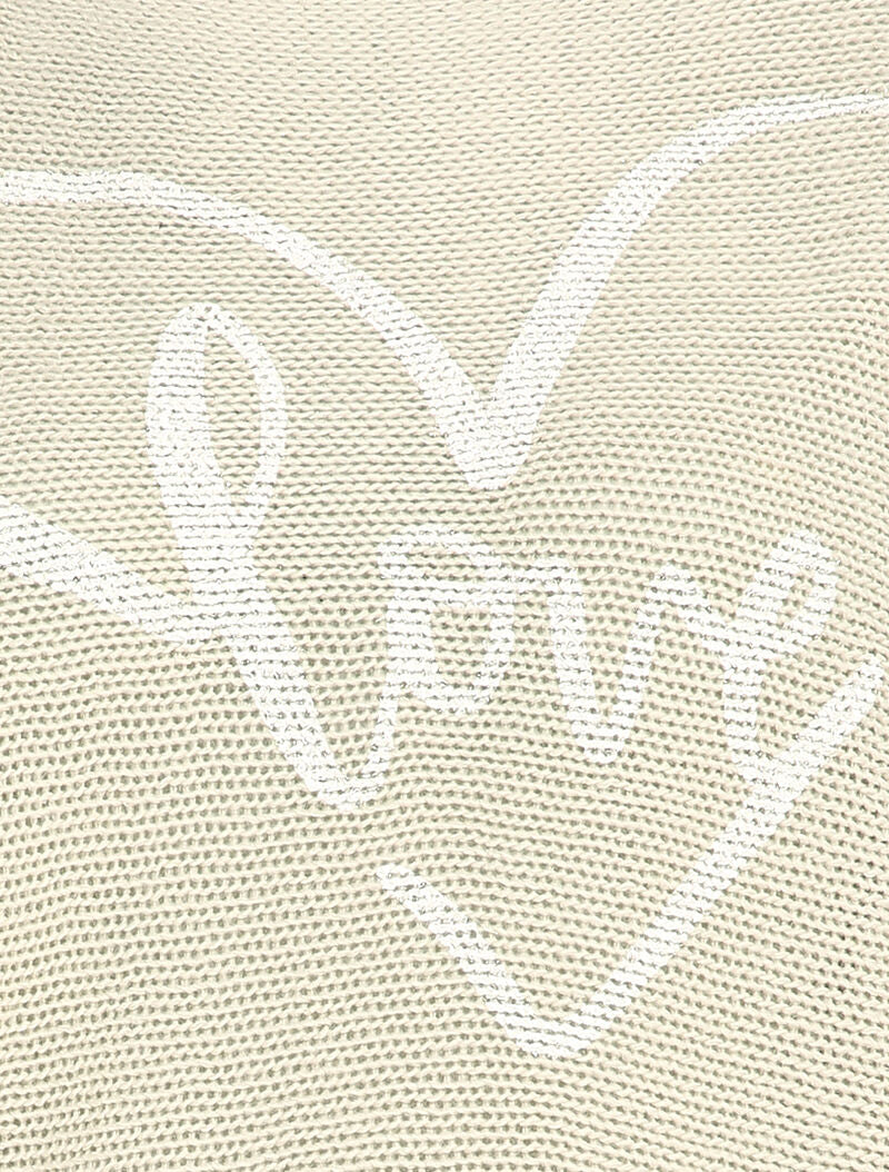 Pull chauve-souris à imprimé LOVE - Beige - 3
