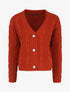 Gilet en maille à boutons stylisés - Rouille - 4
