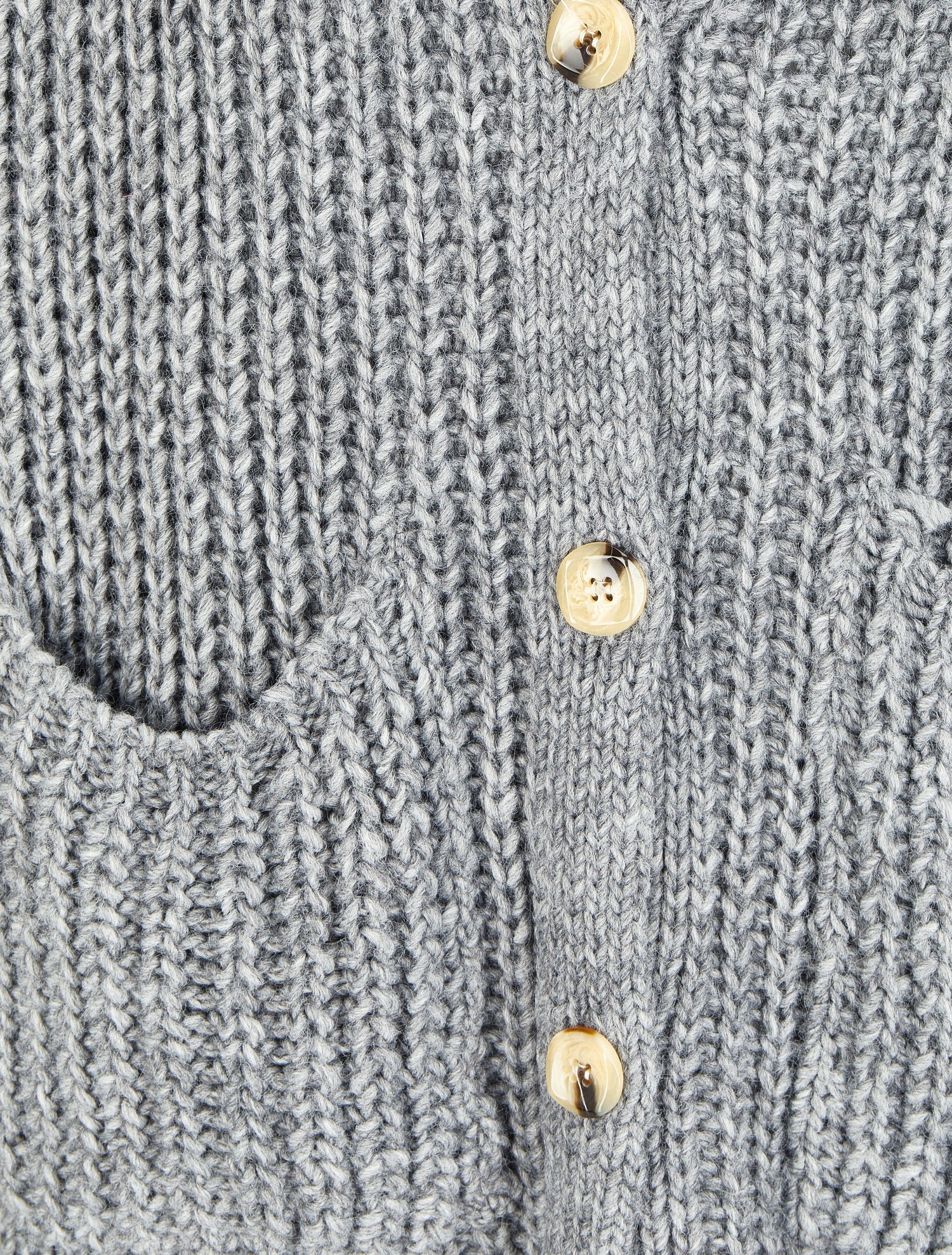 Gilet en maille tricot uni - Gris foncé - 3