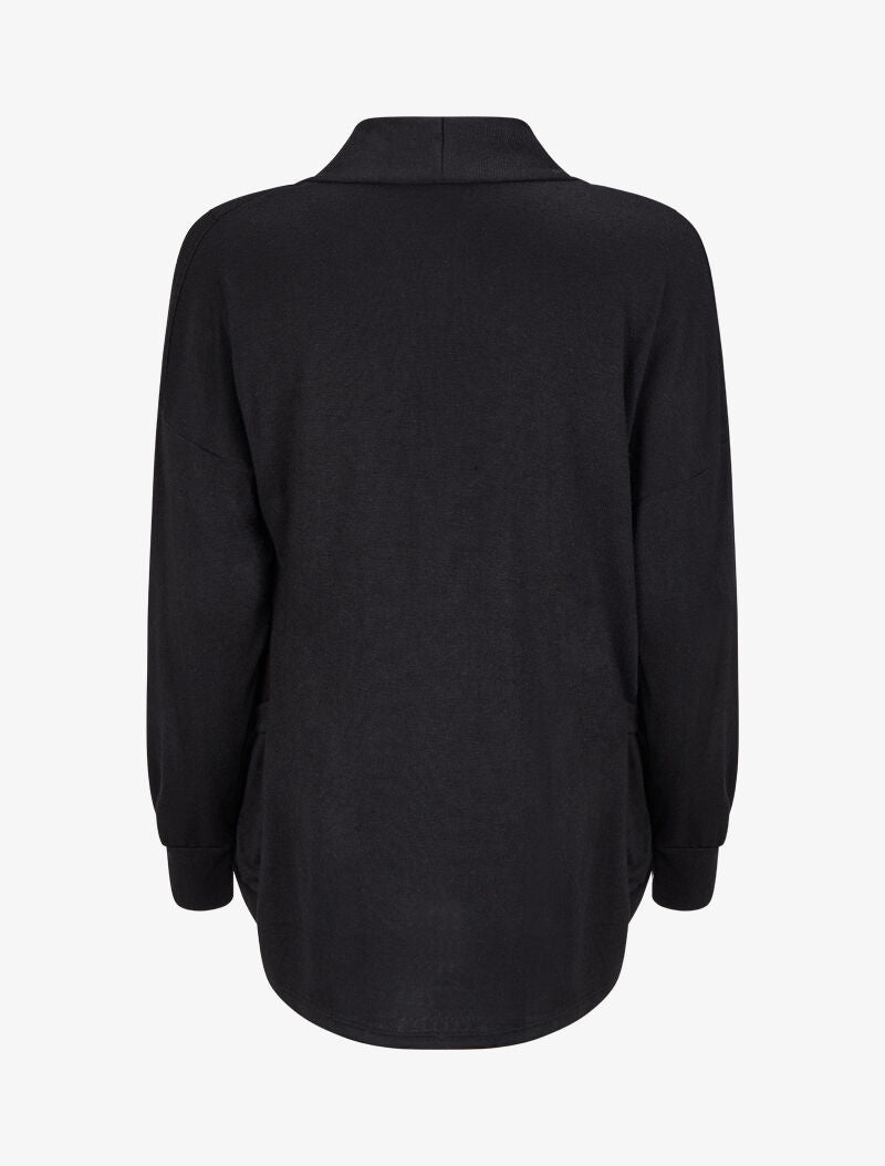 Gilet mi-long ouvert - Noir - 2