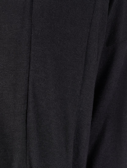 Gilet mi-long ouvert - Noir - 3