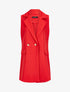 Veste style blazer sans manches - Rouge - 1
