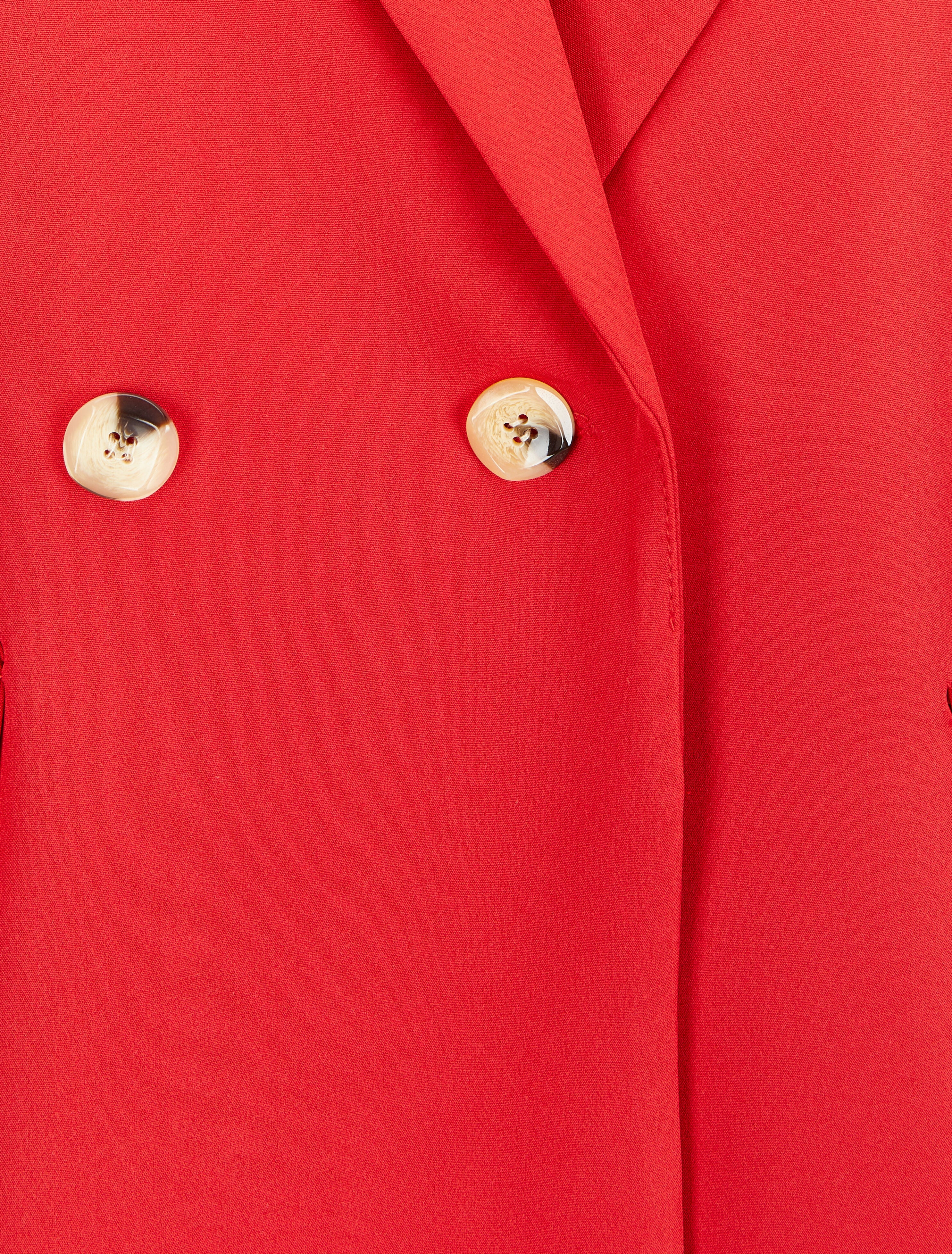 Veste style blazer sans manches - Rouge - 3