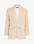 Veste effet tweed à imprimé pied de poule - Beige - 1