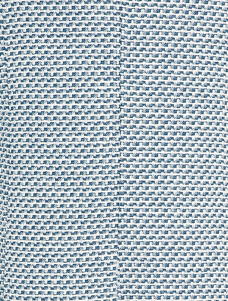Veste effet tweed à poches décoratives - Bleu - 3
