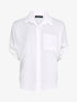 Chemise à manches rabattables style kimono - Blanc - 1