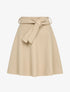 Jupe patineuse taille haute unie - Beige - 1