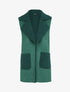 Veste sans manche style peau de mouton retournée - Vert sapin - 4
