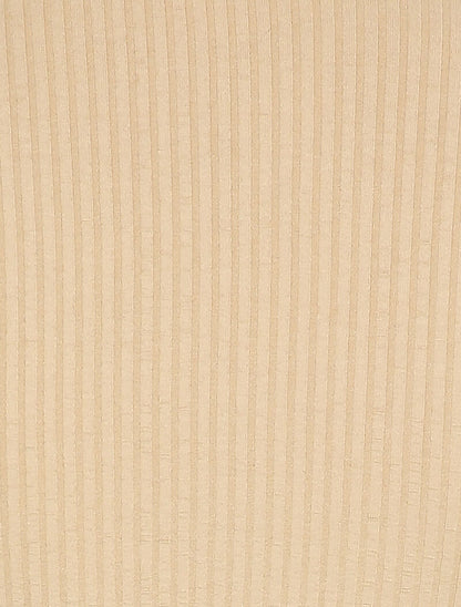 Body côtelé à col montant - Beige - 3