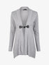 Gilet uni à fermeture brandebourg - Gris chiné - 4