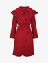 Manteau long uni à col châle - Bordeaux - 1
