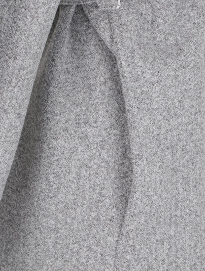 Manteau court à manches bouffantes - Gris chiné - 3