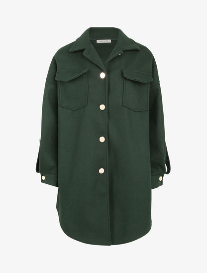 Veste à détails dorés - Vert - 1