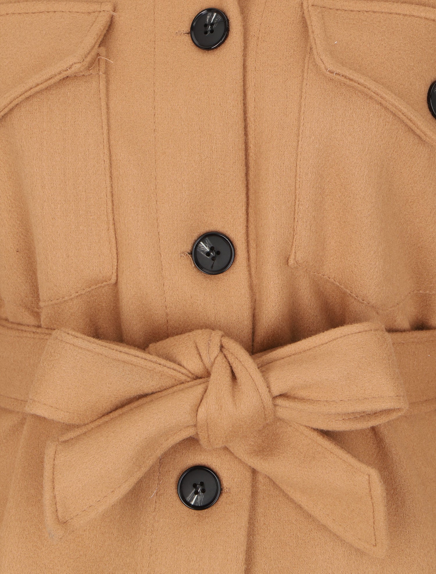 Manteau oversize à poches poitrine - Camel - 3