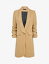 Manteau long à manches froncées - Camel - 1