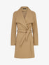 Manteau long droit avec ceinture - Camel - 3