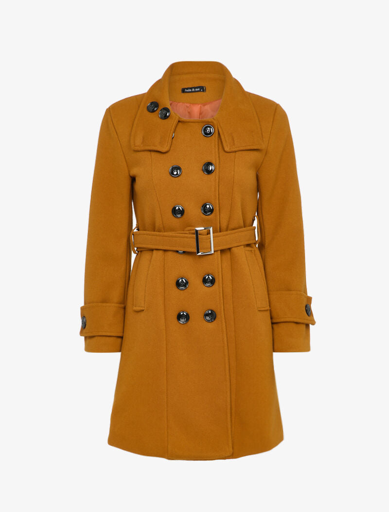 Manteau classique à double boutonnages - Rouille - 2