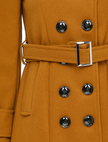 Manteau classique à double boutonnages - Rouille - 4