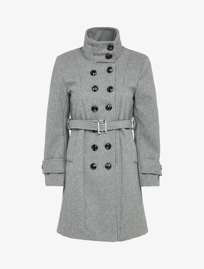 Manteau classique à double boutonnages - Gris - 1