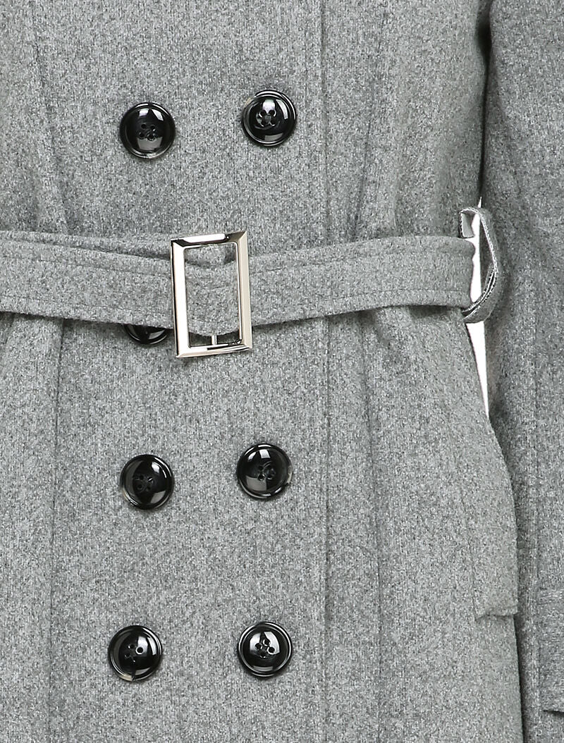 Manteau classique à double boutonnages - Gris - 4