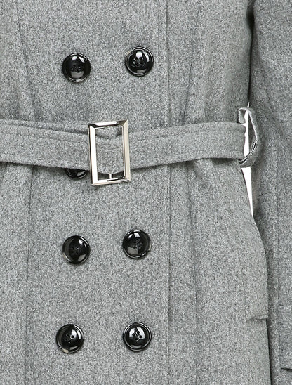 Manteau classique à double boutonnages - Gris - 4