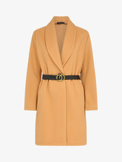 Manteau mi-long à un bouton - Beige foncé - 4