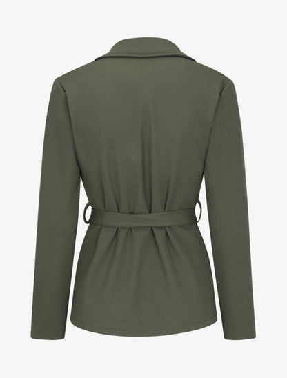 Chemise ajustée à boutons stylisés - Kaki - 2