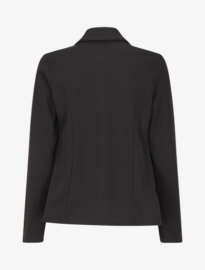Veste à col châle et poches zippées - Noir - 2