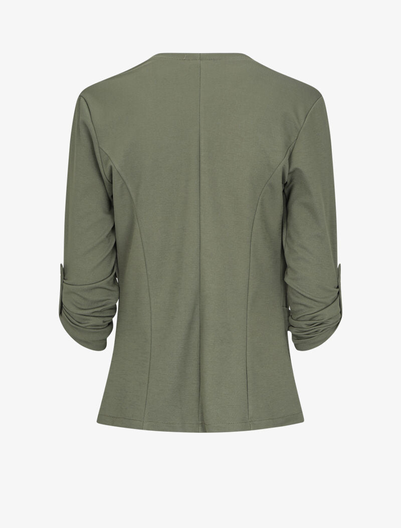 Veste asymétrique à manches rabattables - Kaki - 2