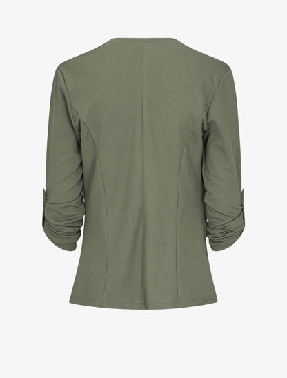 Veste asymétrique à manches rabattables - Kaki - 2