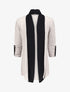 Gilet long à encolure en voile - Beige - 1
