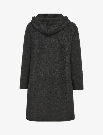 Duffle coat en maille bouclette - Noir - 2