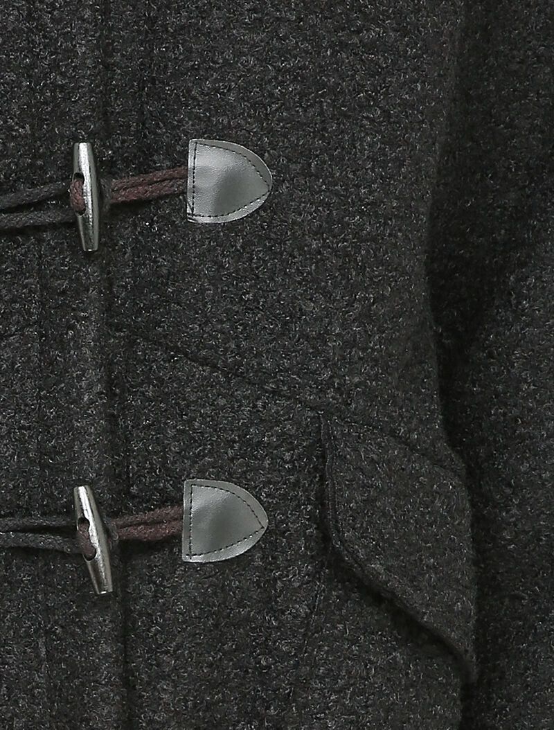 Duffle coat en maille bouclette - Noir - 3